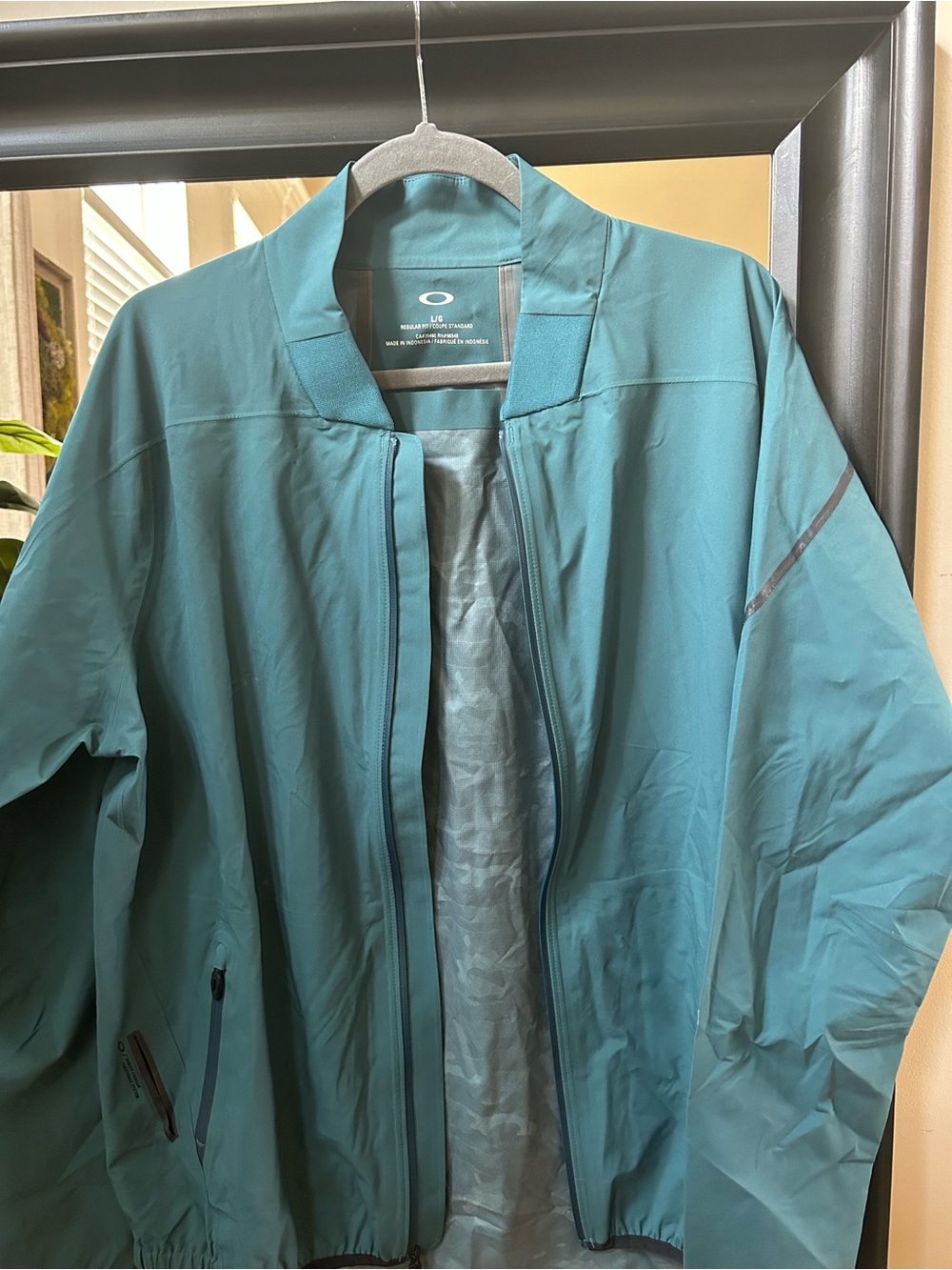 Oakley Men's Teal Windbreaker Jacket